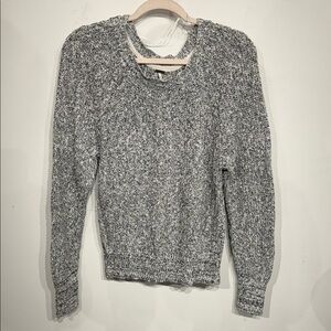 Free People Gray Cable Knit Sweater